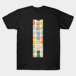 Cool kitty cats in a row enjoying the sunshine T-Shirt